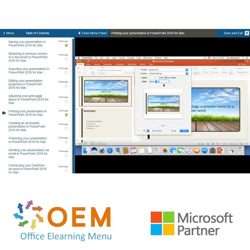 PowerPoint 2016 Course for Mac E-Learning