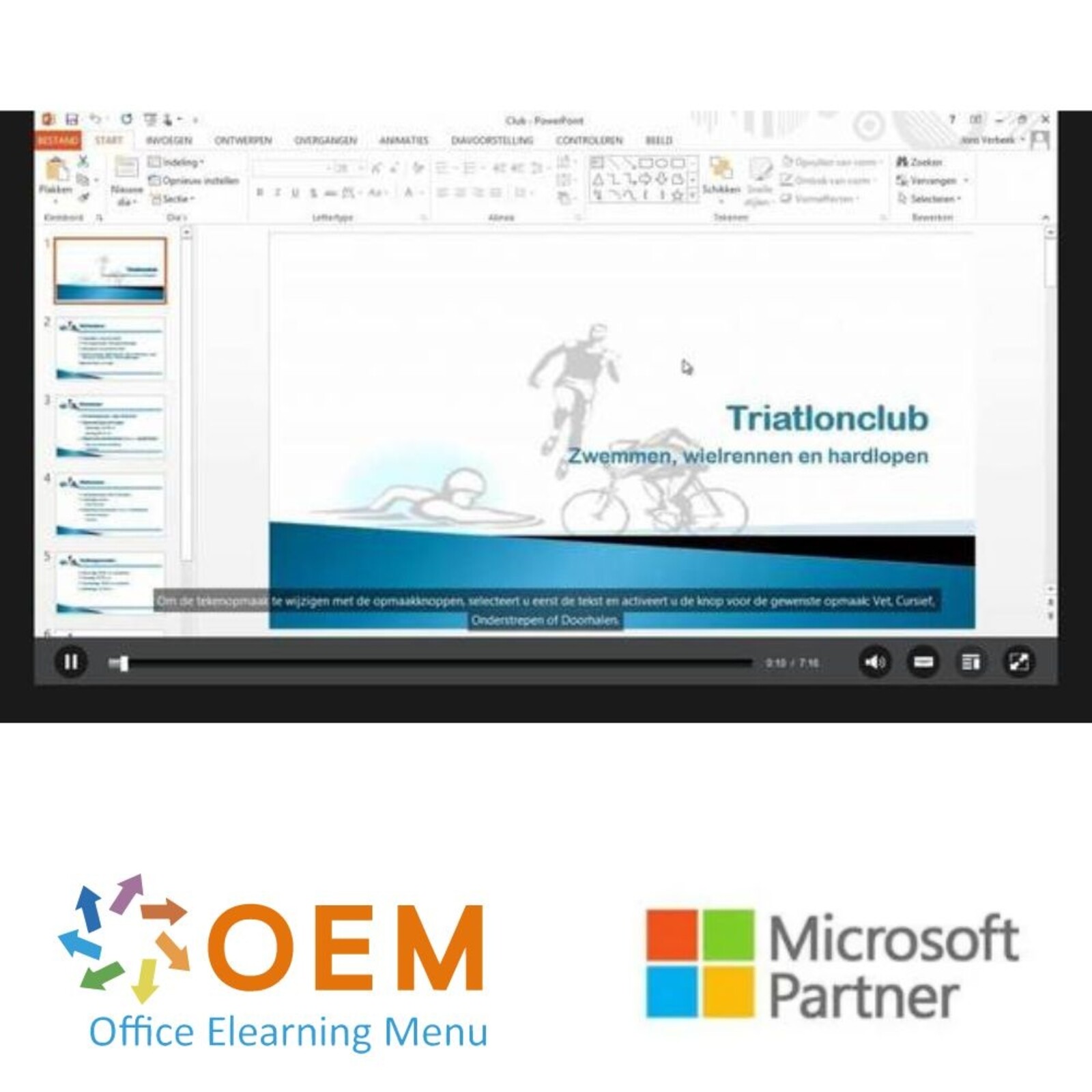 Microsoft PowerPoint PowerPoint 2016 Cursus Basis Gevorderd Expert E-Learning + Boek