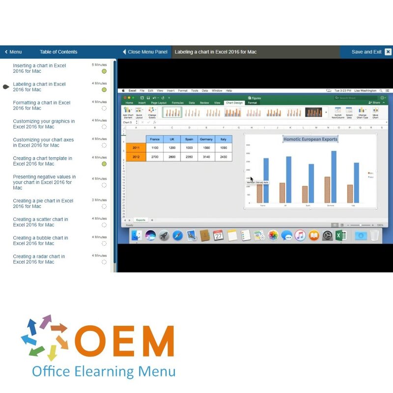 Microsoft Excel 2016 Course for Mac E-Learning