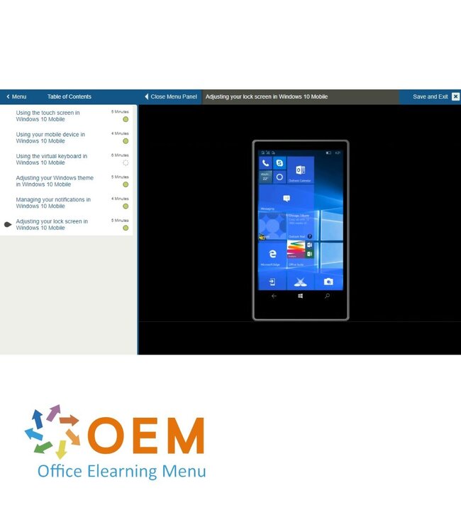 Microsoft Microsoft Windows 10 Mobile Cursus E-Learning
