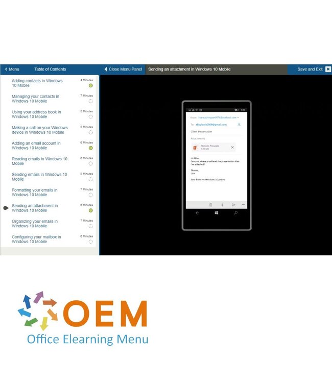 Microsoft Microsoft Windows 10 Mobile Course E-Learning
