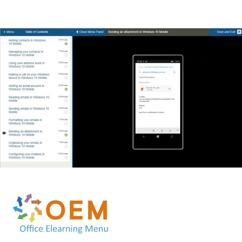Microsoft Windows 10 Mobile Course E-Learning
