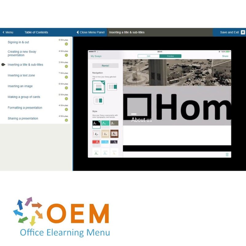 Microsoft Office Sway for iOS Course E-Learning