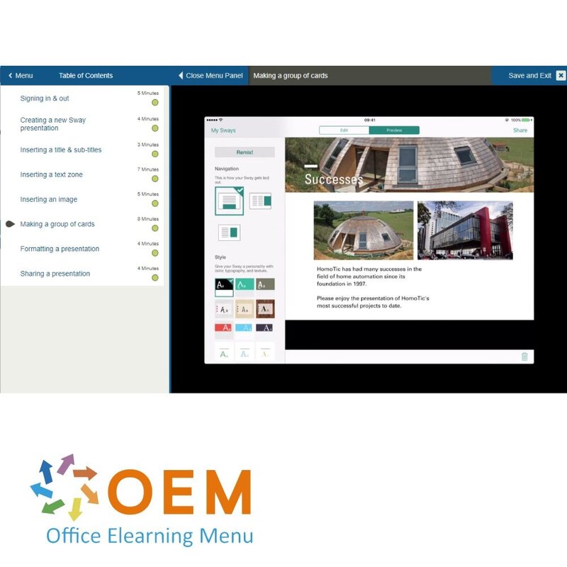 Microsoft Office Sway for iOS Course E-Learning