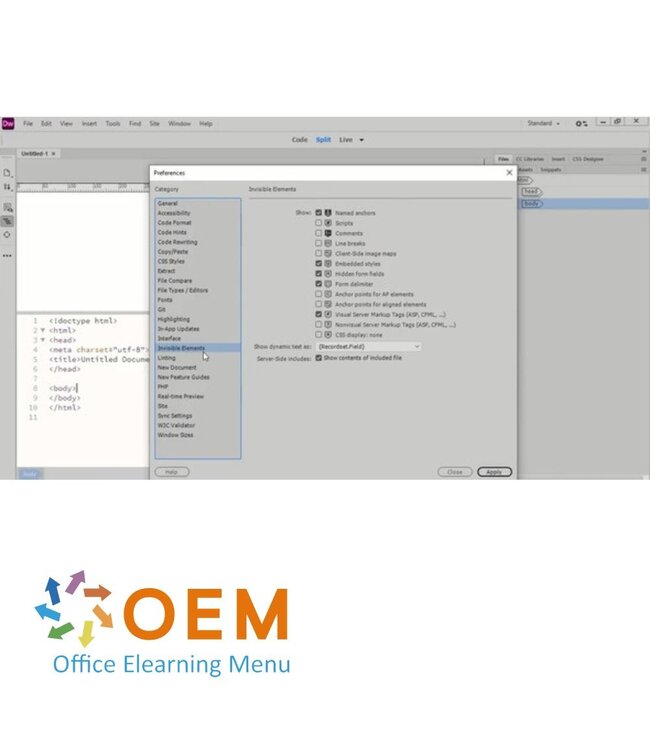 Adobe Adobe Dreamweaver CC 2021 Course E-Learning