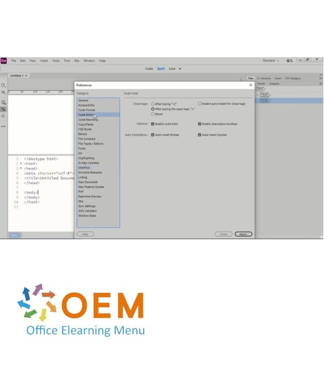 Adobe Adobe Dreamweaver CC 2021 Course E-Learning