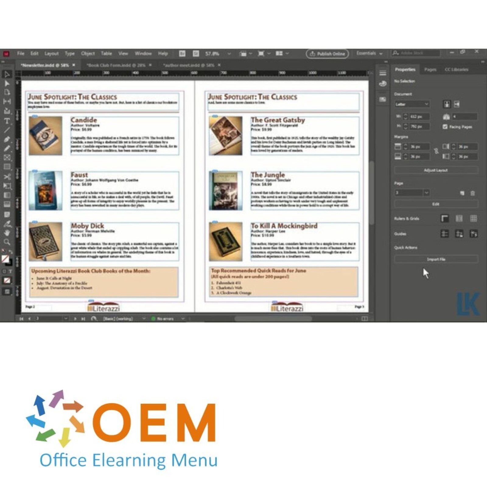 Adobe Illustrator Adobe InDesign  CC 2021  Course E-Learning