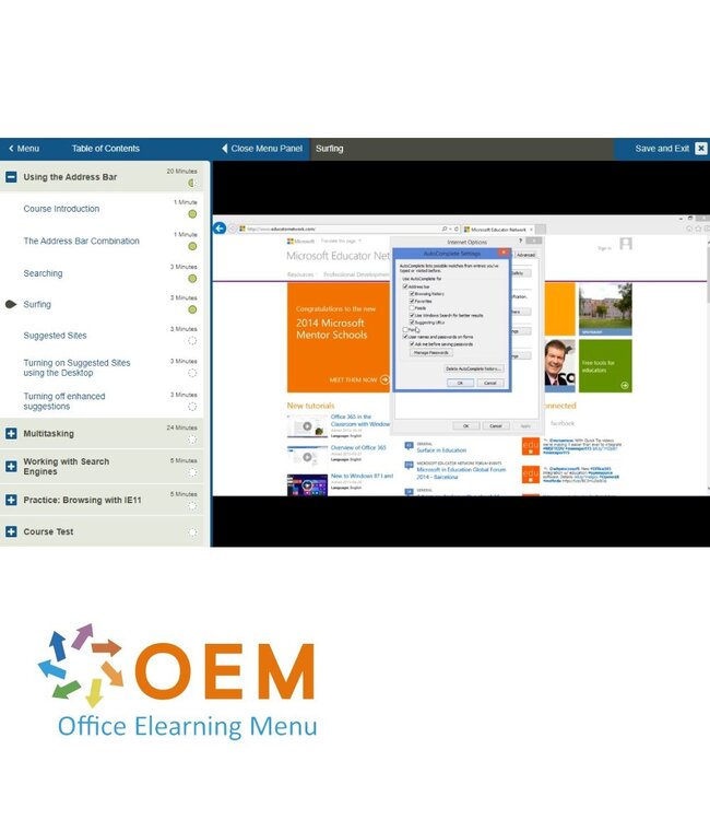 OEM Using Internet Explorer 11 Training