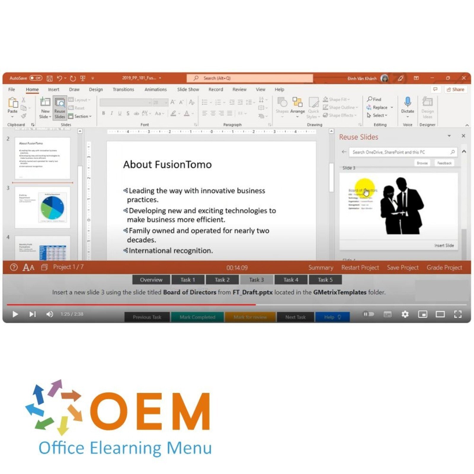 GMetrix MO-300 PowerPoint 2019 GMetrix Practice Exam