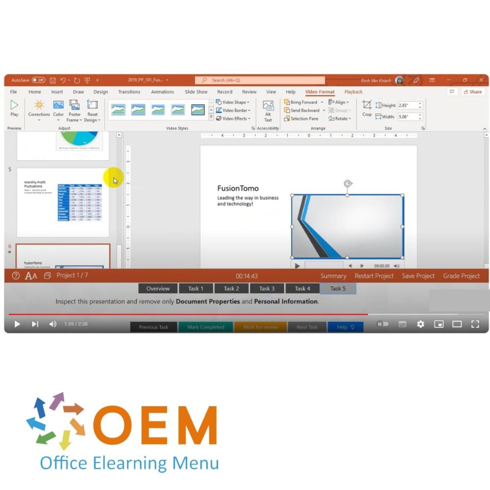 GMetrix MO-300 PowerPoint 2019 GMetrix Practice Exam