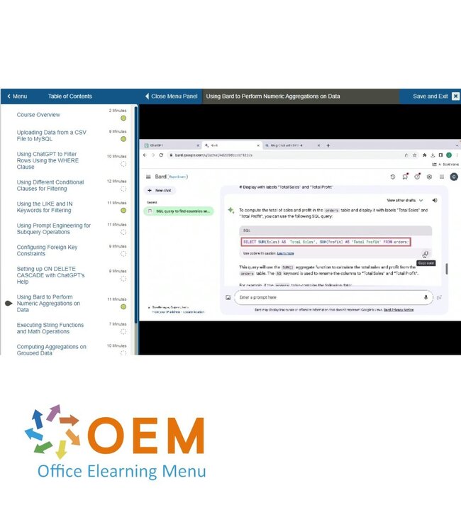 Certiport / MTA Prompt Engineering for Querying SQL Databases Training