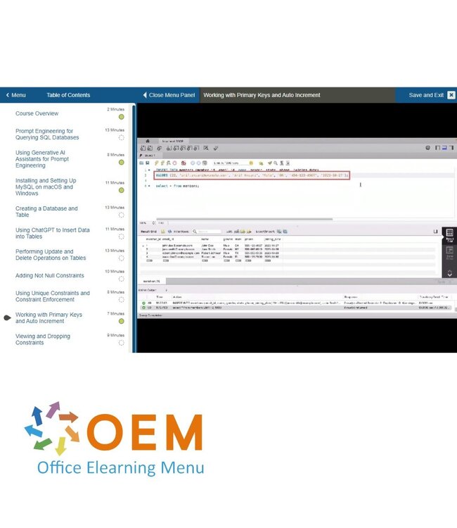 Certiport / MTA Prompt Engineering for Querying SQL Databases Training