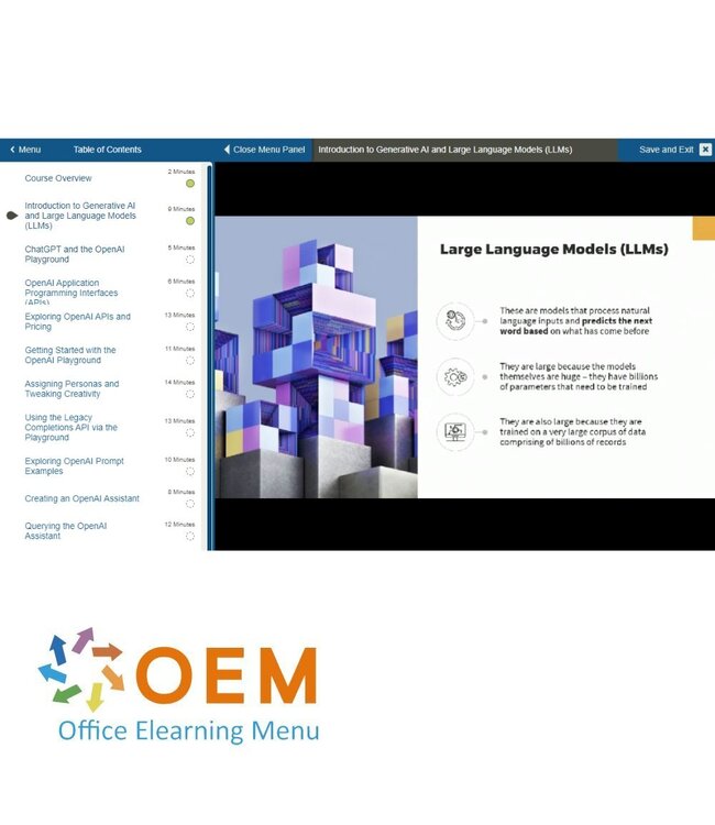 OpenAI / ChatGPT Generative AI Introduction and Overview Training