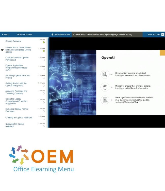 OpenAI / ChatGPT Generative AI Introduction and Overview Training