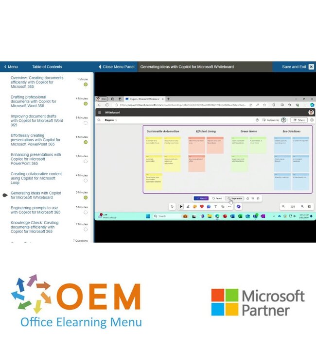 Microsoft Copilot for Microsoft 365 E-Learning Pakket