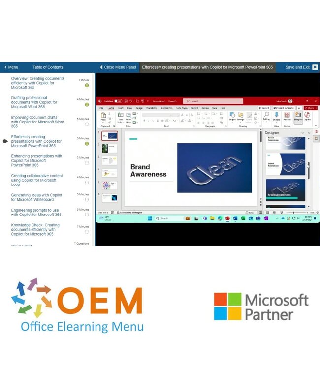 Microsoft Copilot for Microsoft 365 E-Learning Package