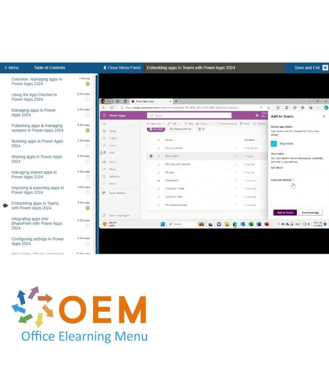 Microsoft Microsoft Power Apps Training
