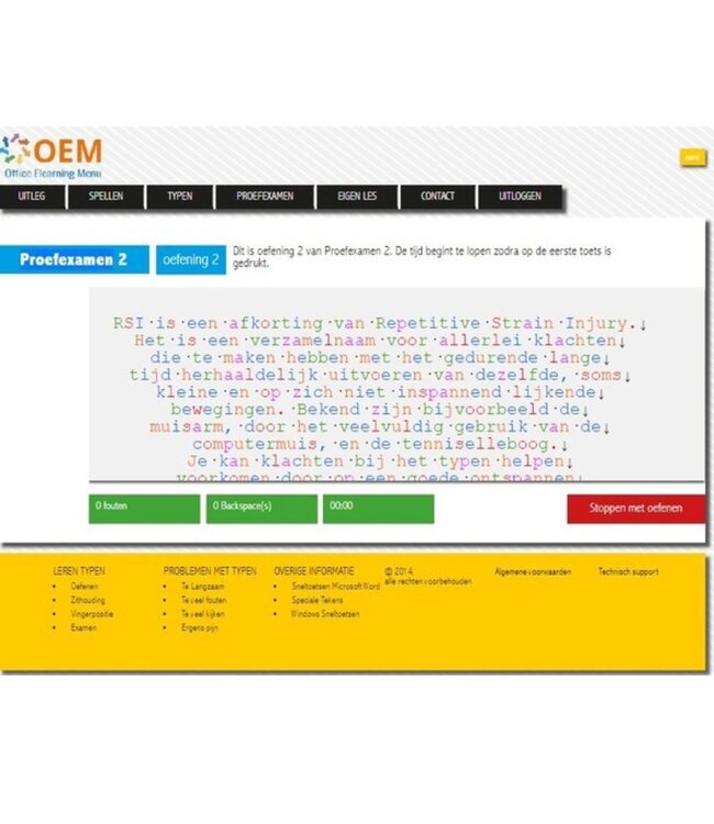 OEM Typing skills + Exam Online E-Learning