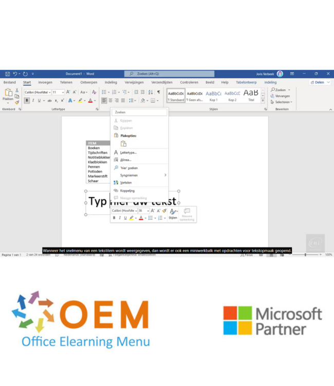 Microsoft Word 2021 Cursus Basis Gevorderd E-Learning