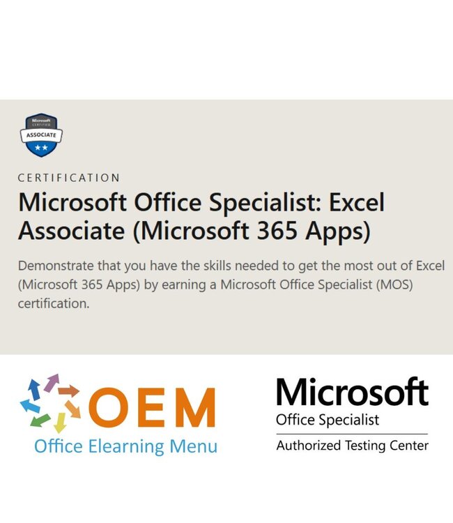 Microsoft Microsoft Excel 365 MOS Examen MO-210