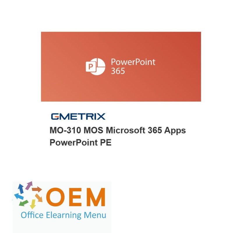 MicMicrosoft PowerPoint 365 Certification Package (MO-310) – E-learning, Gmetrix practice exam and official MOS examrosoft Word 365 Core Certification Package (MO-110) – E-learning, Gmetrix practice exam and official MOS exam - Copy