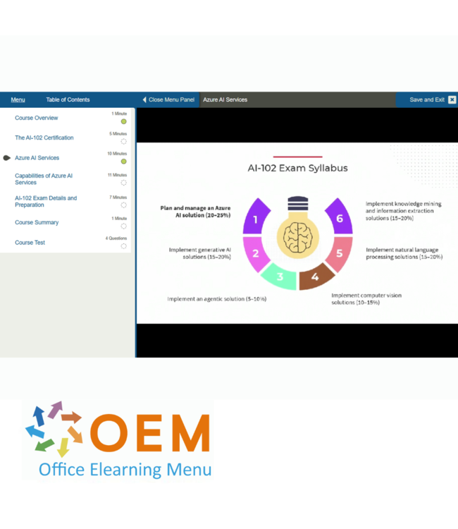 Microsoft Microsoft AI-102: Microsoft Azure AI Engineer Associate Training