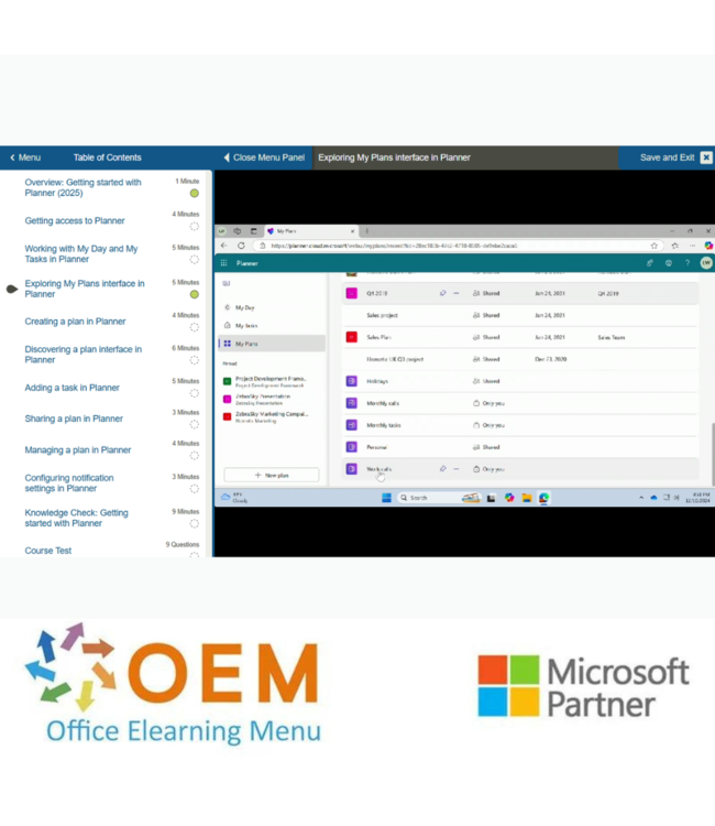 Microsoft Microsoft Office 365 Planner E-Learning Package