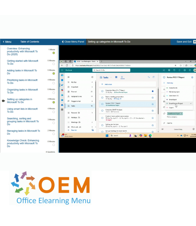 Microsoft Microsoft To Do 2025 E-Learning