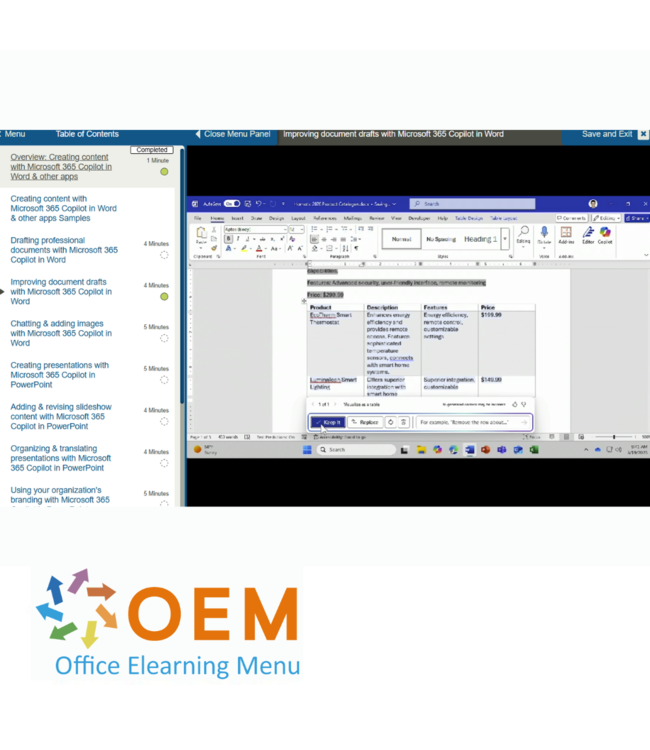 Microsoft Microsoft 365 Copilot for Business and Enterprise E-Learning