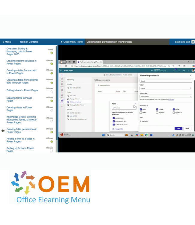 Microsoft Power Pages 2025 Course E-Learning