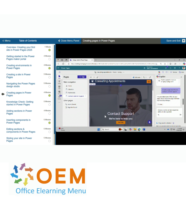 Microsoft Power Pages 2025 E-Learning