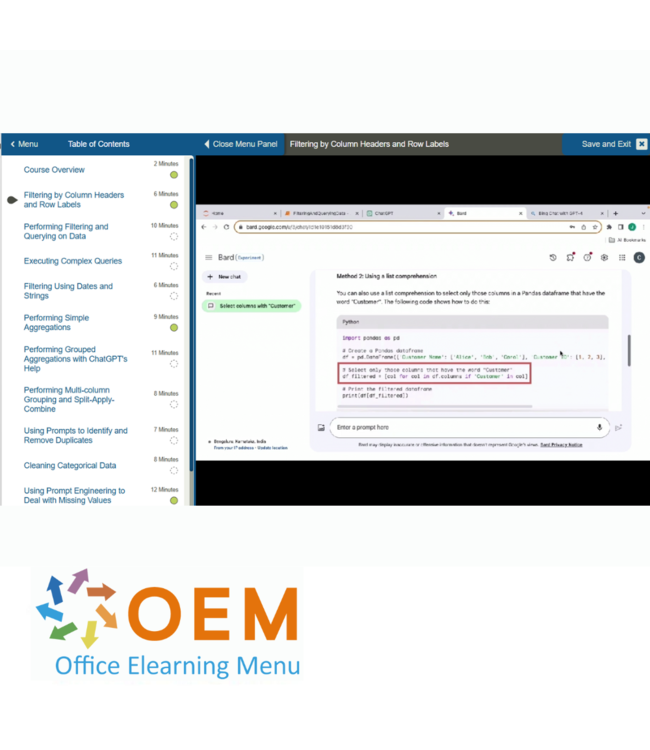 Artificial Intelligence Prompt Engineering for Data Science Training