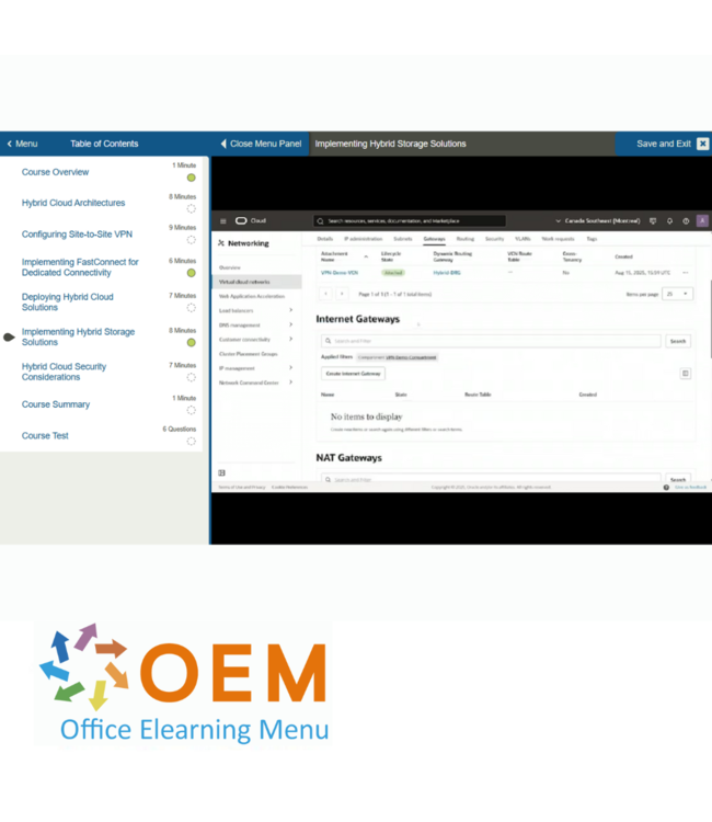Oracle Oracle Cloud Infrastructure 2025 Architect Associate (1Z0-1072-25) Training