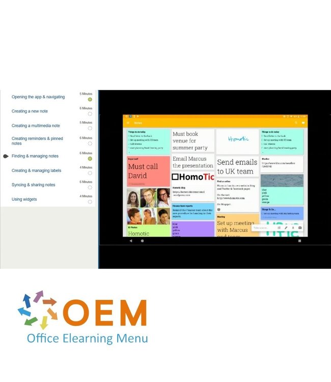 Google Google Keep Cursus E-Learning