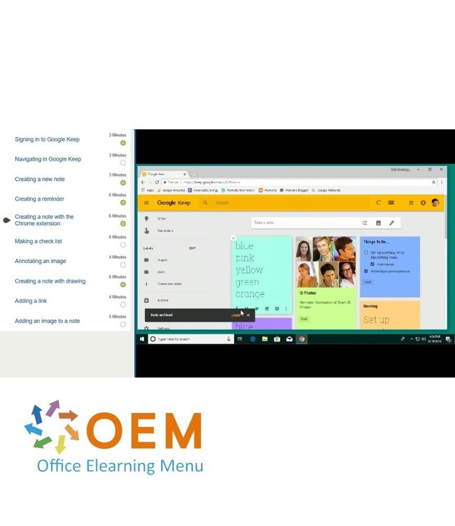 Google Google Keep Course E-Learning