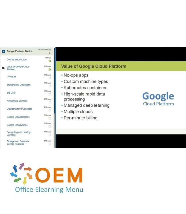 Google Google Cloud Platform Fundamentals Cursus E-Learning