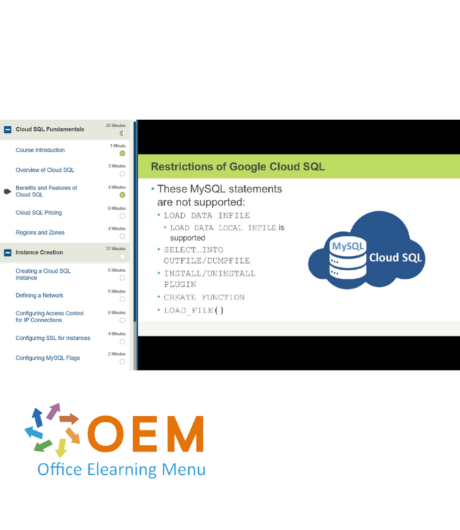 Google Google Cloud SQL for Developers Course E-Learning
