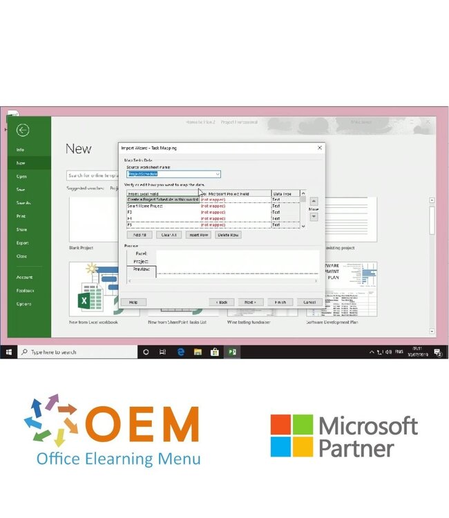 Microsoft Project 2019 Cursus E-Learning