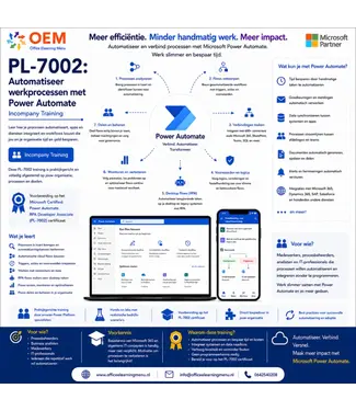 Microsoft PL-7002: Automatiseer werkprocessen met Power Automate | Incompany Training