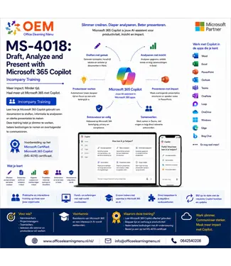 Microsoft MS-4018: Draft, Analyze and Present with Microsoft 365 Copilot | Incompany Training