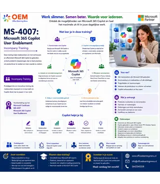 Microsoft MS-4007: Microsoft 365 Copilot User Enablement | Incompany Training