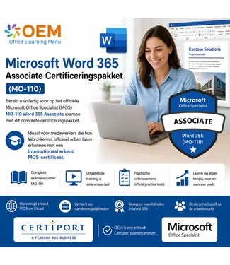 Microsoft Word 365 Associate MO-110 Certificeringspakket Plus