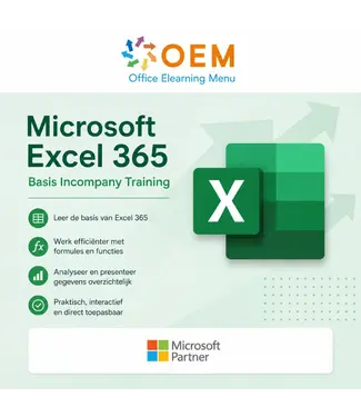 Microsoft Microsoft Excel 365 Basis Cursus | Incompany Training voor Bedrijven