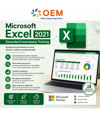 Microsoft Cursus Excel 2021 Gevorderd Incompany Training