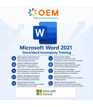 Microsoft Cursus Word 2021 Gevorderd Incompany Training