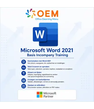 Microsoft Cursus Word 2021 Basis Incompany Training