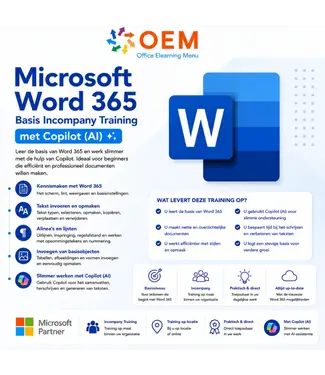 Microsoft Microsoft Word 365 Basic Incompany Training with Copilot