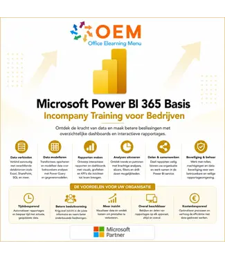 Microsoft Microsoft Power BI 365 Basis Cursus | Incompany Training voor Bedrijven