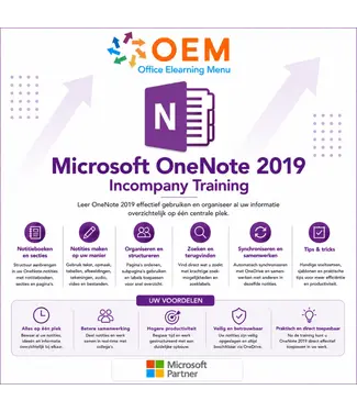 Microsoft Cursus OneNote 2019 Incompany Training
