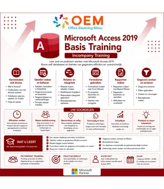 Microsoft Access 2019 Basis Training Incompany